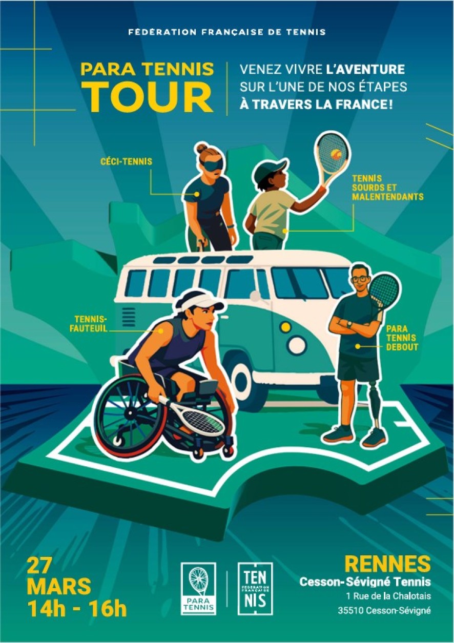 affiche promotionnelle tennis tour